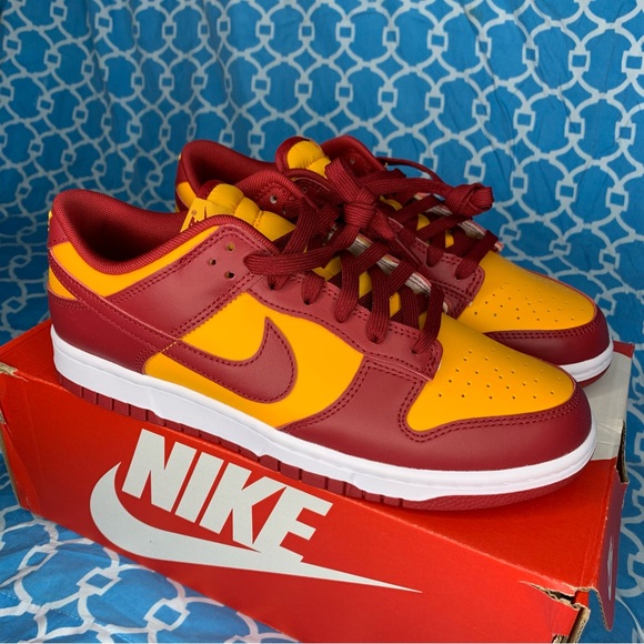 Nike Dunk low Men's size 12 Midas gold USC Red yellow Rare sneakers -  Athletic Shoes